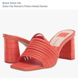 Dolce Vita priana Orange Heeled Mules sandals size 7.5